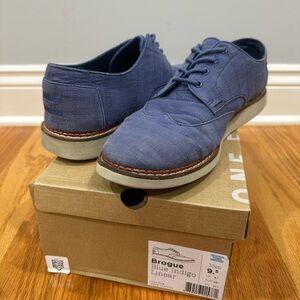 TOMS Blue Indigo Brogue Men's Shoes